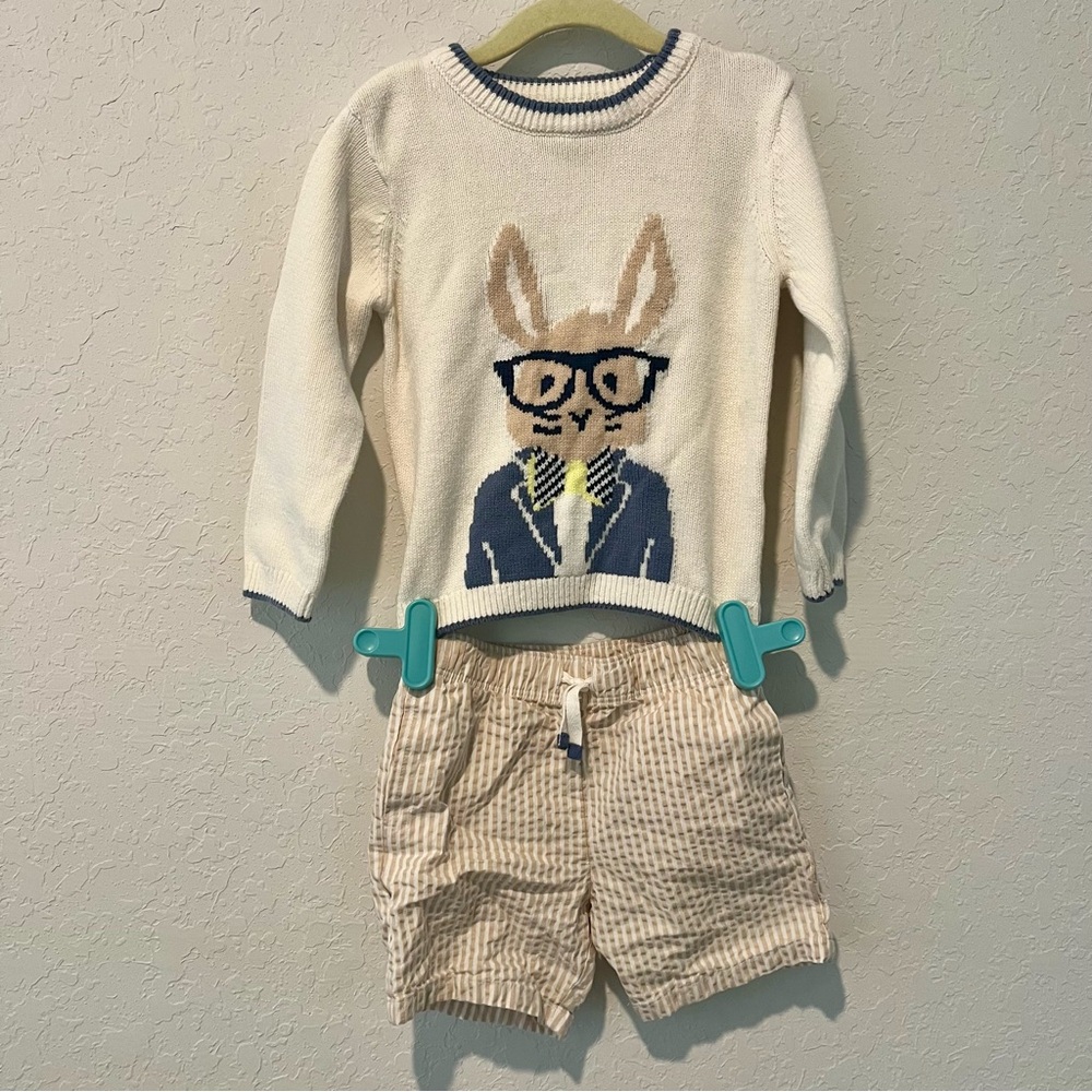Wonder Nation 3T toddler boy Easter bunny outfit